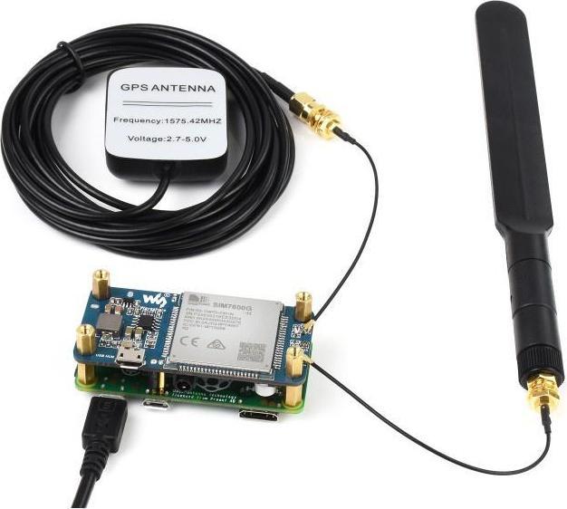 Actual product image WaveShare 4G HAT for Raspberry Pi 0
