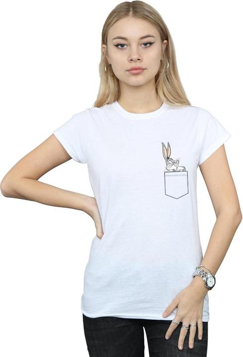 Immagine prodotto Looney Tunes Bugs Bunny Faux Pocket Maglietta Donna (XL)