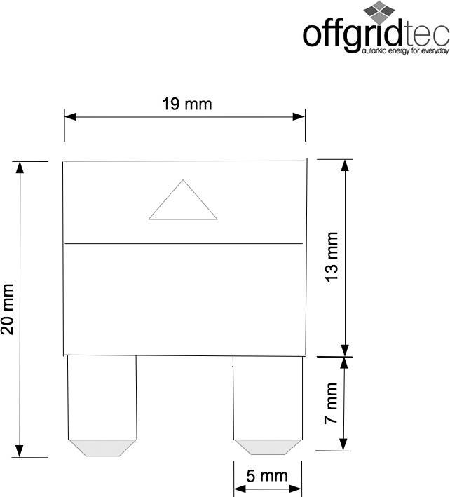 Actual product image Offgridtec 20A car flat fuse 6-32V