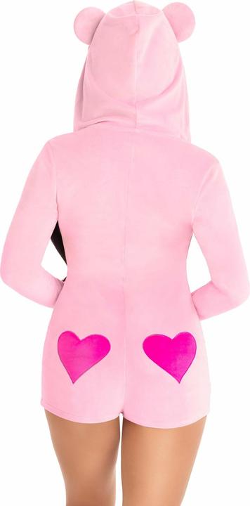 Actual product image Leg Avenue TEDDY BEAR VELVET BODYSUIT, PINK, S (S)