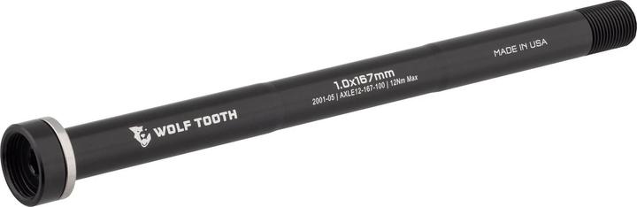 Wolf Tooth Thru axle, HR 12x172mm, M12x1.5, 13mm, black