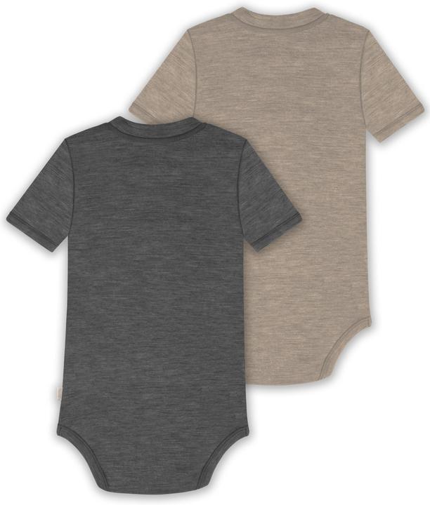 Actual product image Normani Set of 2 baby merino short-sleeved body "Tihoi" - 9321 (86)
