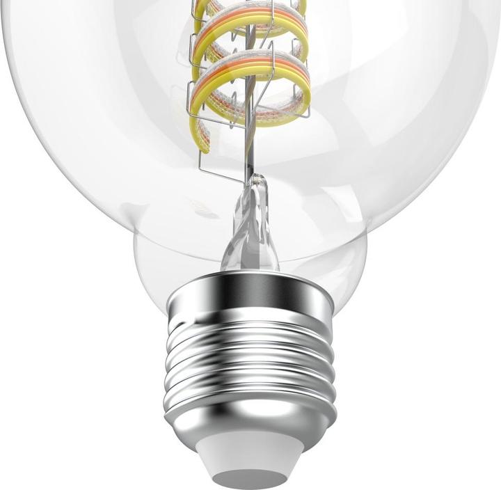 Image du produit Hama Lampe LED intelligente, Matter, E27, globe, filament G95, RGBW, dimmable, avec application (E27, 4.90 W, 470 lm, 1 x, F)