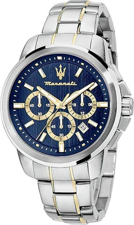 Maserati Quarz Armbanduhr R8873621039 Silber Gehäusematerial=Edelstahl Material (Analoguhr, 44 mm)