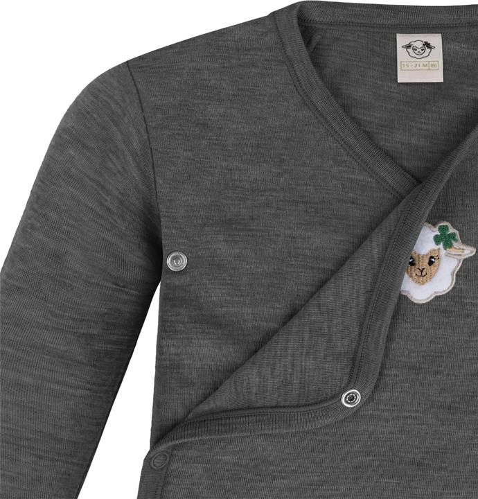 Produktbild Normani 2er Pack Doppelpack Baby-Body Merino Wickelbody Bodysuit Langarm - 9343 (62)