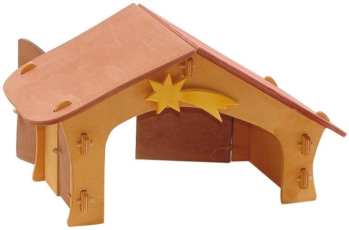 Produktbild Ostheimer Kerststal met ster + vogelbord (52 cm)