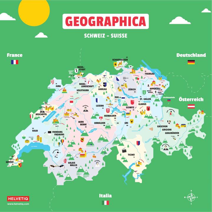 Immagine prodotto Helvetiq Geographica Svizzera - Suisse (Tedesco, Francese)