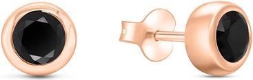 Produktbild Brilio Silver - Modern gold-plated hoop earrings with zircons EA1094Y