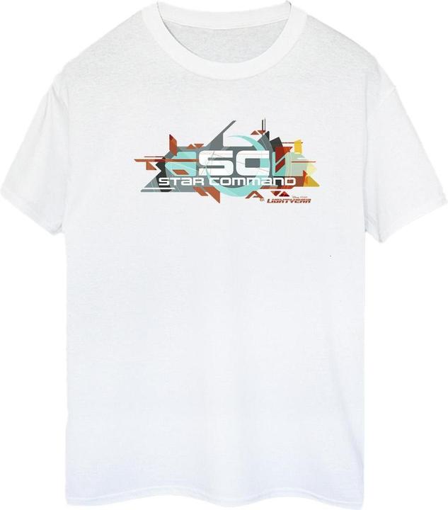Actual product image Disney Womens/Ladies Lightyear Star Command Graphic Title Cotton Boyfriend T-Shirt (S)
