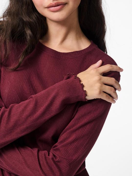 Produktbild Pieces Pcmarie Ls O-Neck Poin Top Jrs Noos Bc (XL)