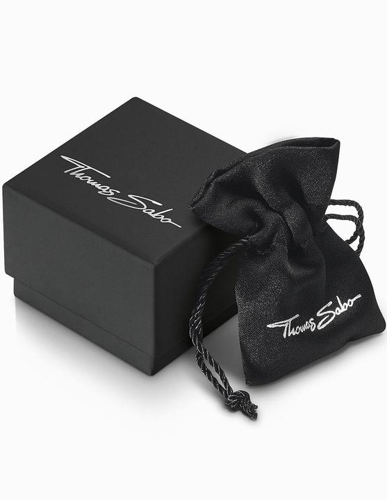 Produktbild Thomas Sabo Perlenkette mit schwarzen Goldbären (925er Silber, 42 - 50 cm)