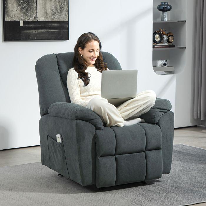 Actual product image Swisshandel24 Elektrisch Relaxsessel Fernsehsessel mit Liegefunktion Wärmefunktion Fussteil
