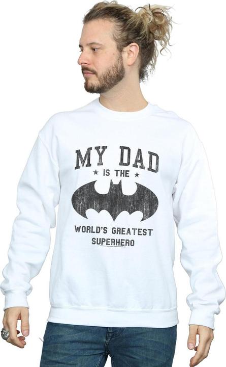 Image du produit Mens Batman My Dad Is A Superhero Cotton Sweatshirt (4XL)