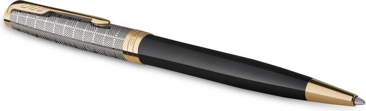 Produktbild Parker Kugelschreiber Sonnet Prem. Metal & G.C. sw M (Schwarz, Silber, Gold, 1 x)