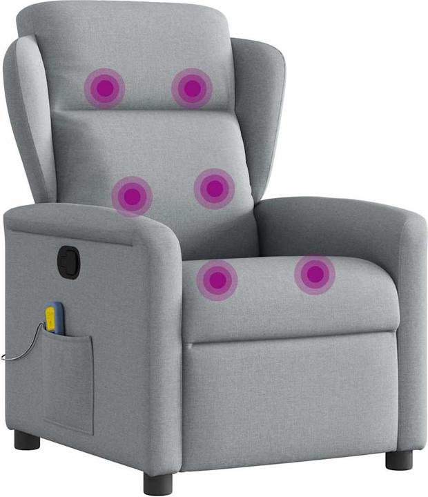 Produktbild VidaXL Massagesessel Hellgrau Stoff