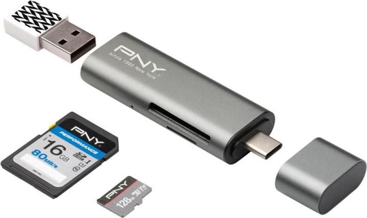 PNY Lettore di schede USB (USB-C)