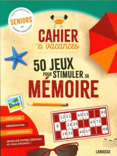 Image du produit Cahier de vacances : 50 jeux pour stimuler sa mémoire (Français, Collectif, 2024)