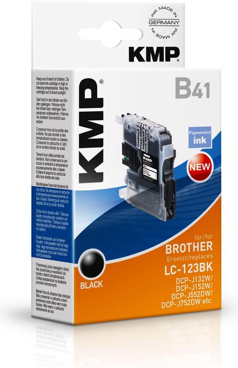 KMP B41 Cartuccia d'inchiostro compatibile con Brother LC-123 BK (FC)