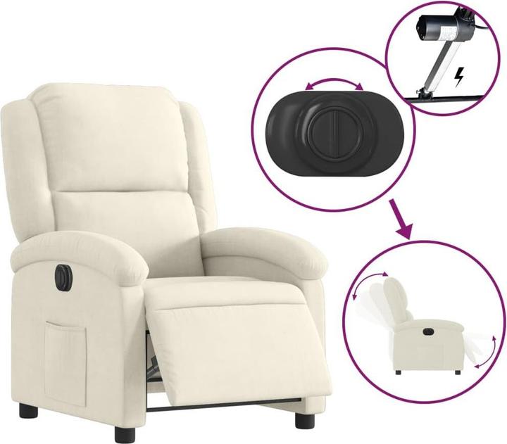 Immagine prodotto VidaXL Sedia reclinabile in velluto elettrico