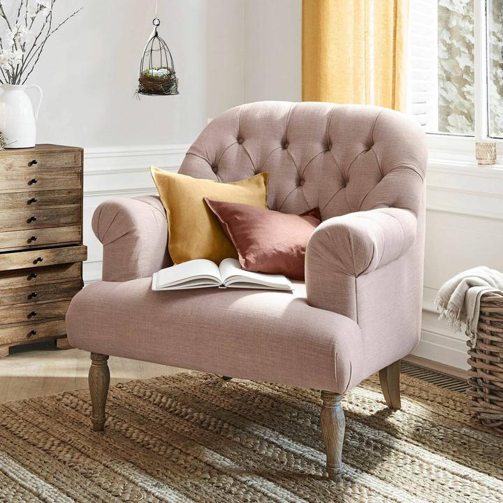 Actual product image Loberon Armchair Shambrook pink