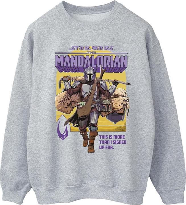 Actual product image Star Wars Mens The Mandalorian More Than I Signed Up For Sweatshirt (L)