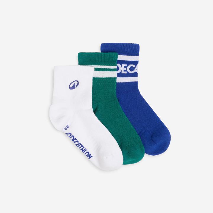 Decathlon Socken Low 3er-Pack - blau/grün