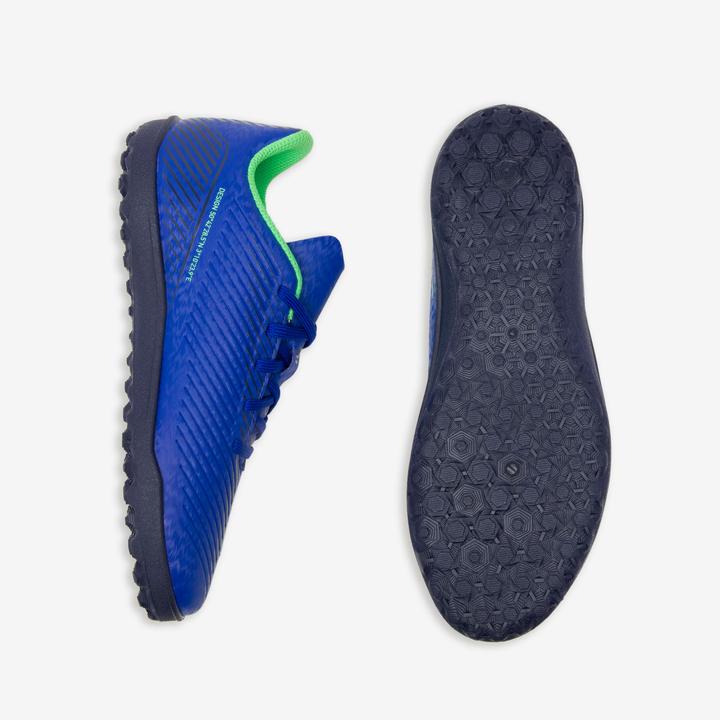 Immagine prodotto Kipsta Scarpe da calcio multispeed da bambino TF con lacci - 160 Turf blu (35)