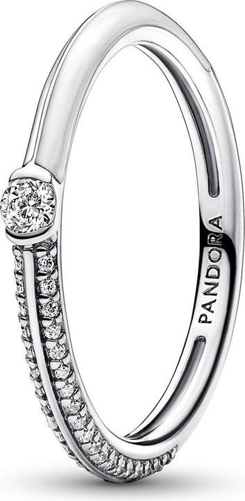 Produktbild Pandora ME Pavé & Weisser Doppelring (48, 925 Silber)