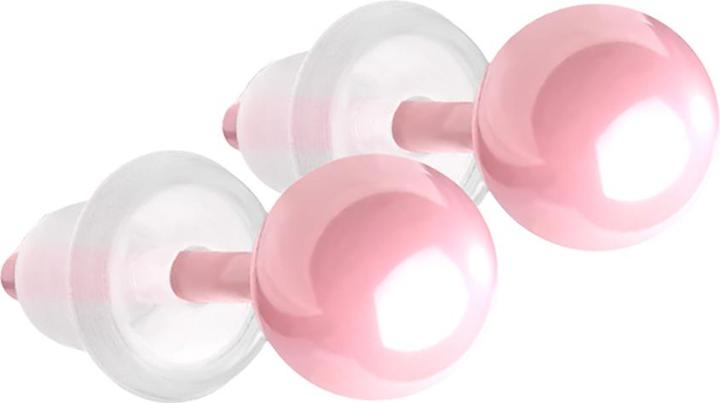 Actual product image Star Piercing Stud earrings pink with ball (without brass, Ceramic)