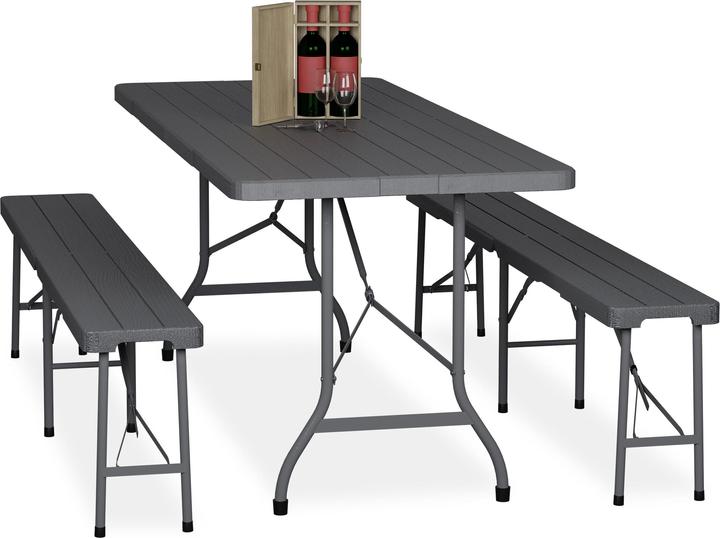Actual product image Relaxdays 3-piece beer tent set (180 cm)