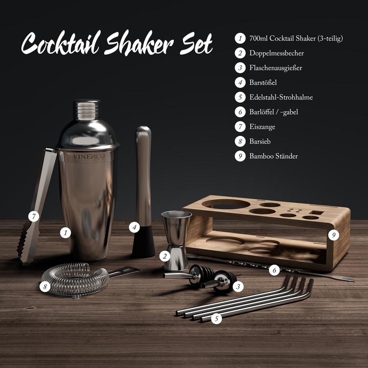 Actual product image Vinenco Cocktail Shaker Set (Cocktail set)