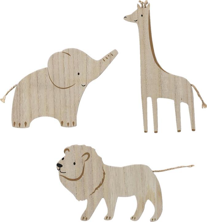 Produktbild Vertbaudet 3er-Set Kinderzimmer Wanddekoration DSCHUNGELTIERE (13.5 x 18 cm)