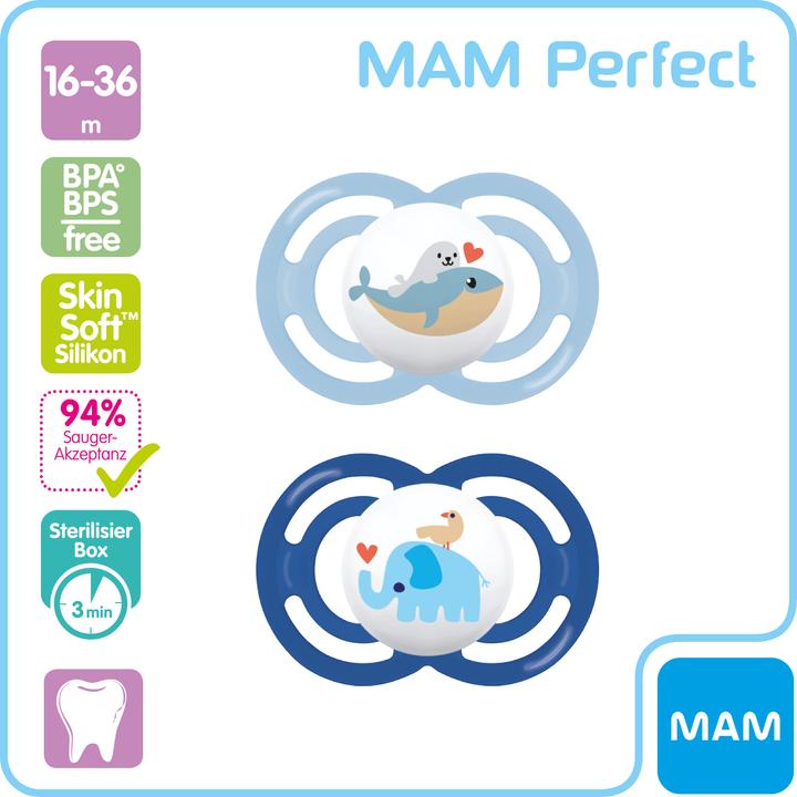 Immagine prodotto MAM Perfect Nuggi Silikon 16-36 Monate (2 x, 16 - 36 M.)