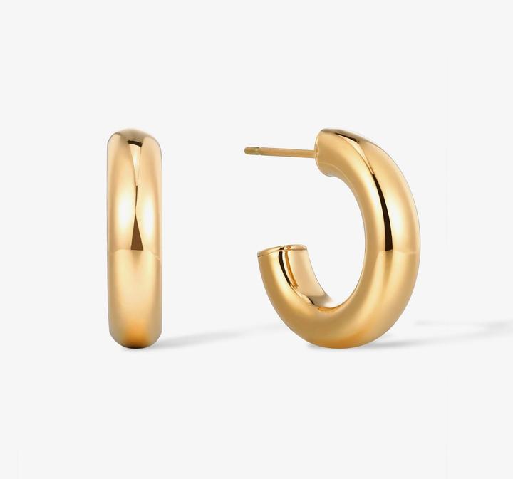 Actual product image Sensora Jewelry Chunky Hoops Earrings (Stainless steel)