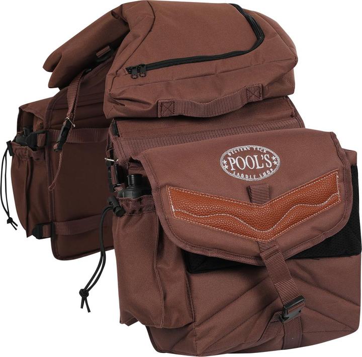 Actual product image Pool's Rear saddlebag for horse with 3 pockets