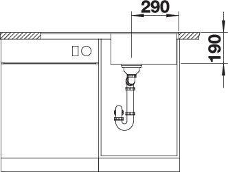 Actual product image Blanco Metra 5 S-F (49 cm, 85 cm)