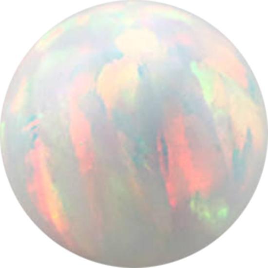 Image du produit Star Piercing Micro boule opale blanche (sans laiton, Acier chirurgical 316L)