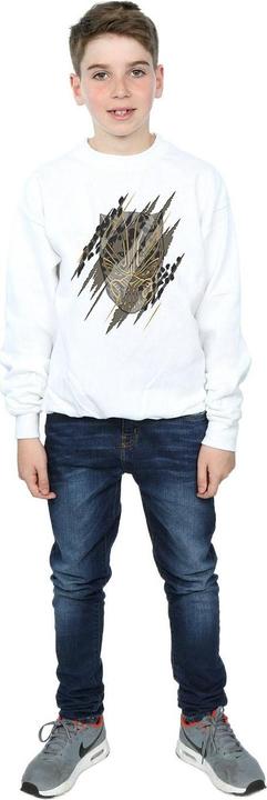 Actual product image Boys Black Panther Gold Head Sweatshirt (140, 146)