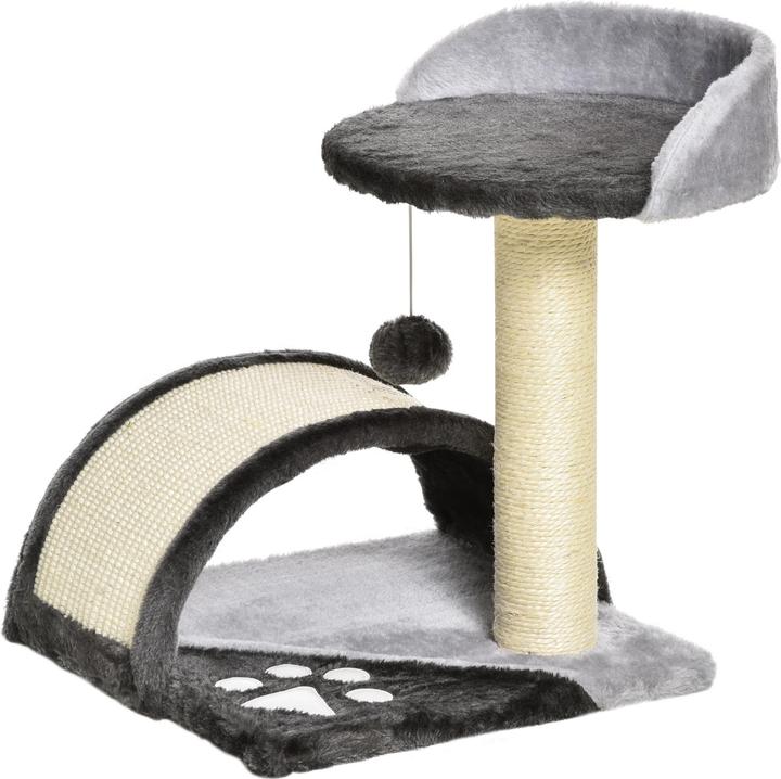 Actual product image PawHut Cat tree with plush (44 cm, Grey)