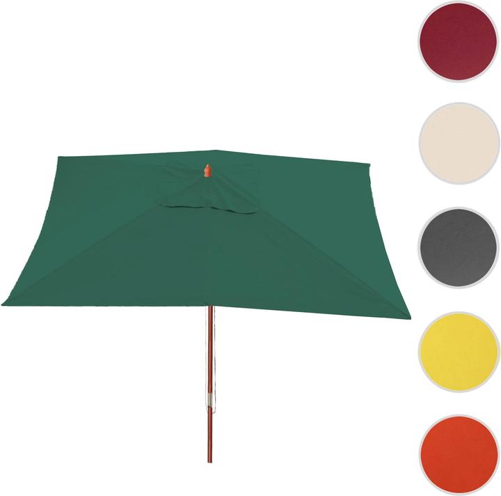 Produktbild Mendler Sonnenschirm Florida, 3x4m Polyester/Holz 6kg - grün (4 m)