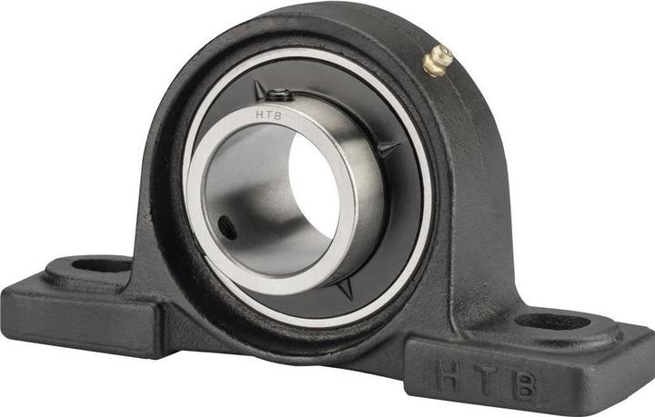 Image du produit UBC Bearing Palier à pied UCP, boîtier en fonte grise UCP 204 Diamètre d'alésage 20 mm Distance entre les trous