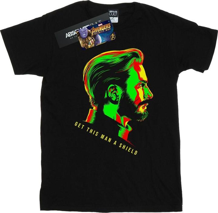 Actual product image Mens Avengers Infinity War Get This Man A Shield T-Shirt (XL)