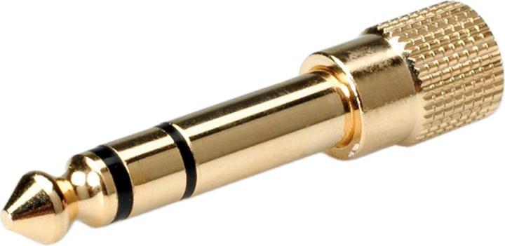 Actual product image Roline GOLD Stereo Adapter 6.35 mm male - 3.5 mm female (Jack adapter)