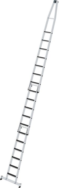 Produktbild Munk Stufen-Glasreinigerleiter-Satz mit nivello-Traverse und clip-step R13 3-teilig (Anlegeleiter, 610 cm)