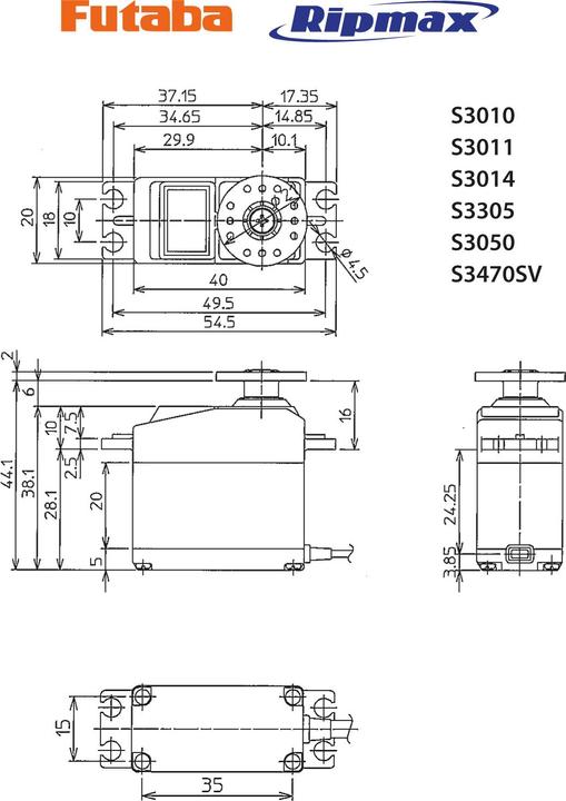 Produktbild Futaba Servo S3470SV Digital S-Bus2 HV