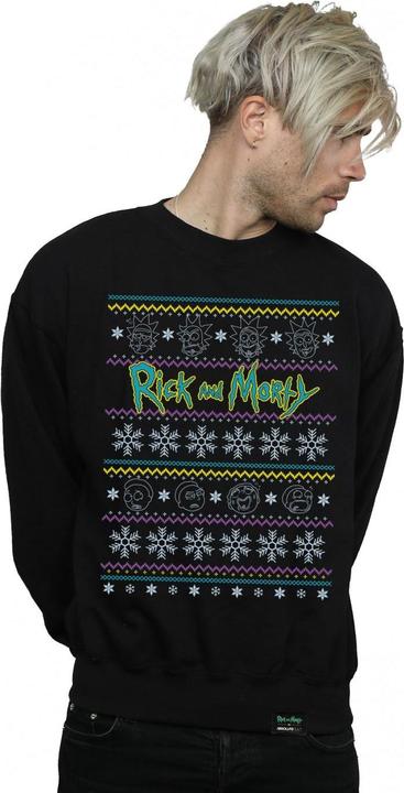 Immagine prodotto Rick And Morty Christmas Faces Felpa Uomo (S)