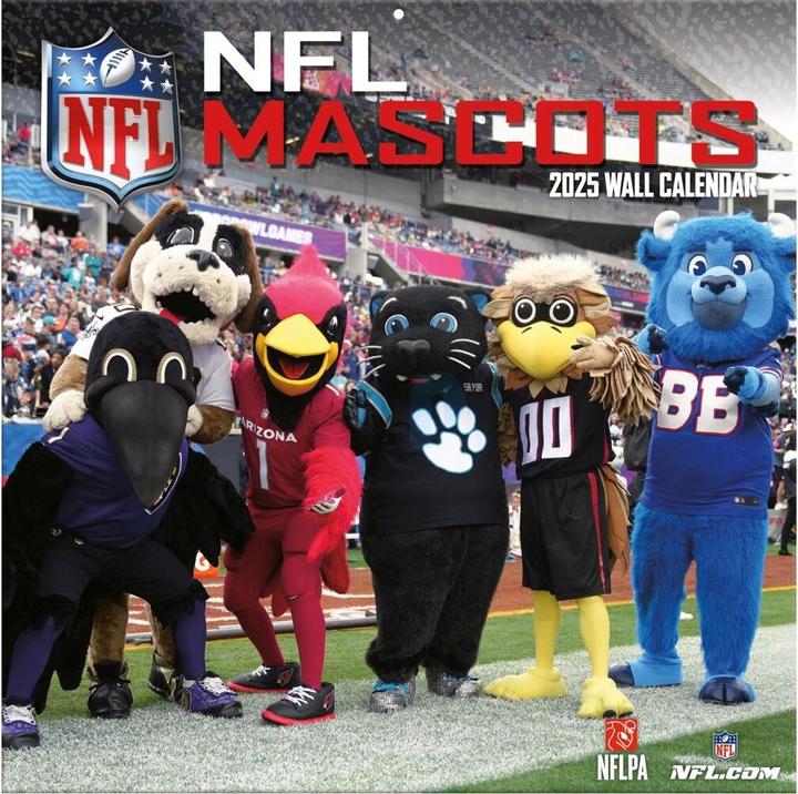 Image du produit NFL - Mascottes - Calendrier mural 30,5 x 30,5 cm 2025 (30,5 x 30,5 cm, Français, Italien, Espagnol, Allemand, Anglais)