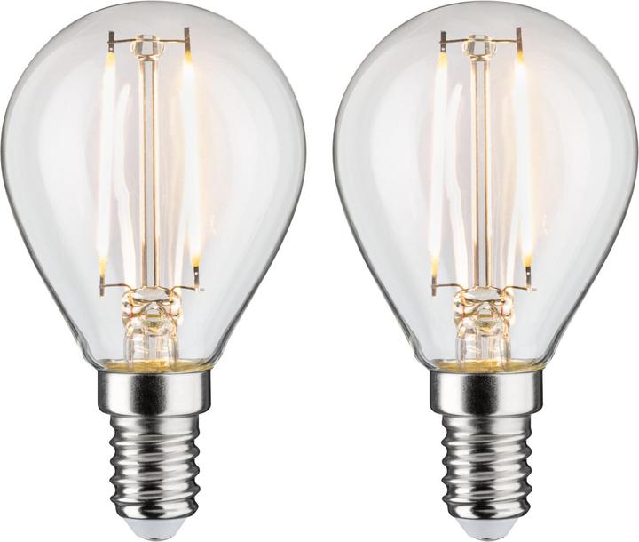 Productafbeelding Paulmann LED Druppel Filament Set van 2 E14 (E14, 2.70 W, 250 lm, 2 x, F)