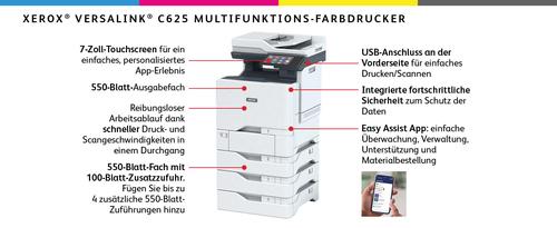 Produktbild Xerox VersaLink C625DN 4-in-1 MFP 50 Seiten/Min. (Laser, Farbe)