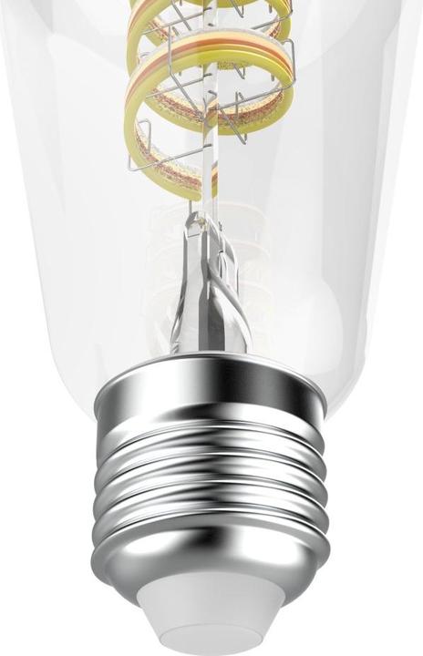 Actual product image Hama Smart LED lamp, Matter, E27, retro, filament ST64, RGBW, dimmable, with app (E27, 4.90 W, 470 lm, 1 x, F)